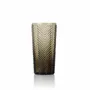 Glass - The Herringbone Highball - Smoke - BAZAR BIZAR LIVING