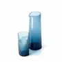 Glass - The Azure Rippled High Tumbler - Blue - BAZAR BIZAR LIVING