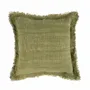 Fabric cushions - The Jungle Fringe Cushion Cover - Green - BAZAR BIZAR LIVING