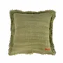Fabric cushions - The Jungle Fringe Cushion Cover - Green - BAZAR BIZAR LIVING