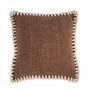 Fabric cushions - The Espresso Edge Cushion Cover - Brown White - BAZAR BIZAR LIVING