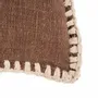 Fabric cushions - The Espresso Edge Cushion Cover - Brown White - BAZAR BIZAR LIVING