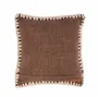 Fabric cushions - The Espresso Edge Cushion Cover - Brown White - BAZAR BIZAR LIVING