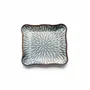 Assiettes au quotidien - L’Assiette Carrée Lotus Ice - Fleur Grise - M - BAZAR BIZAR LIVING