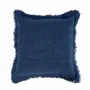 Coussins textile - La Housse de Coussin Azure Fringe - Bleu Indien - BAZAR BIZAR LIVING