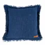 Coussins textile - La Housse de Coussin Azure Fringe - Bleu Indien - BAZAR BIZAR LIVING