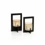 Bougeoirs et photophores  - Le Photophore Hurricane Framed - Noir - M - BAZAR BIZAR LIVING