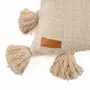 Fabric cushions - The Nomad Tassel Cushion Cover - Cream - BAZAR BIZAR LIVING