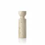 Candlesticks and candle holders - The Travertine Hourglass Candle Holder - Beige - M - BAZAR BIZAR LIVING