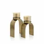 Candlesticks and candle holders - The Bow Glow T-light Holder - Gold - SET/2 - BAZAR BIZAR LIVING