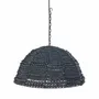 Ceiling lights - The Wooden Bead Dome Pendant - Black - BAZAR BIZAR LIVING