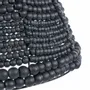 Ceiling lights - The Wooden Bead Dome Pendant - Black - BAZAR BIZAR LIVING
