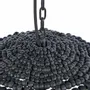 Ceiling lights - The Wooden Bead Dome Pendant - Black - BAZAR BIZAR LIVING