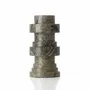 Candlesticks and candle holders - The Bidasar Marble Totemic Candle Holder - Green - BAZAR BIZAR LIVING