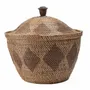 Laundry baskets - The Storage Crown Basket - Natural Brown - BAZAR BIZAR LIVING