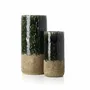 Vases - The Moss Cylinder Vase - Concrete Green - M - BAZAR BIZAR LIVING