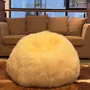 Poufs - Pouf poire - Peau de mouton - ECUIRA