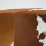 Poufs - Grand pouf circulaire en peau de vache - ECUIRA