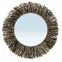Miroirs - Le Miroir Raffia Fringe - Noir Naturel - L - BAZAR BIZAR LIVING