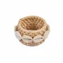 Napkins - The Rattan Shell Napkin Ring - Natural White - Set of 4 - BAZAR BIZAR LIVING