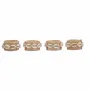 Napkins - The Rattan Shell Napkin Ring - Natural White - Set of 4 - BAZAR BIZAR LIVING