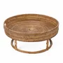 Platter and bowls - The Rattan Rise Tray - Natural Brown - BAZAR BIZAR LIVING