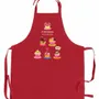 Tabliers de cuisine - Tablier de cuisine sans poche Cupcake recyclé Rouge 72 x 90 - MAISON VIVARAISE - SDE VIVARAISE WINKLER