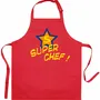 Tabliers de cuisine - Tablier de cuisine enfant Super Chef recyclé Rouge 52 x 63 - MAISON VIVARAISE - SDE VIVARAISE WINKLER