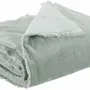 Linge de lit - Jeté uni Fara Titane 260 x 260 - MAISON VIVARAISE - SDE VIVARAISE WINKLER