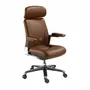 Chairs - Brown leatherette Swivel Office Chair - ANGEL CERDÁ