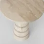 Coffee tables - TRAVERTINE 'LAYERED CONE' SIDE TABLE - KIWANO CONCEPT