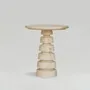 Coffee tables - TRAVERTINE 'LAYERED CONE' SIDE TABLE - KIWANO CONCEPT
