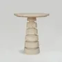 Coffee tables - TRAVERTINE 'LAYERED CONE' SIDE TABLE - KIWANO CONCEPT