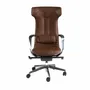 Chairs - Brown leatherette  swivel office chair - ANGEL CERDÁ