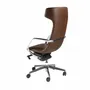 Chairs - Brown leatherette  swivel office chair - ANGEL CERDÁ