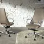 Chairs - Grey leatherette  swivel office chair - ANGEL CERDÁ