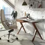 Chairs - Grey leatherette  swivel office chair - ANGEL CERDÁ