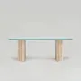 Tables basses - TRAVERTINE - GLASS COFFEE TABLE 'BRUT' - KIWANO CONCEPT