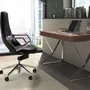 Chairs - Black leatherette  swivel office chair - ANGEL CERDÁ