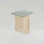 Tables basses - TRAVERTINE - GLASS SIDE TABLE 'LLOYD' - KIWANO CONCEPT