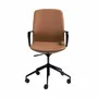 Chairs - Brown leatherette  swivel office chair - ANGEL CERDÁ