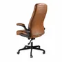 Chairs - Brown leatherette  swivel office chair - ANGEL CERDÁ