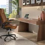 Chairs - Brown leatherette  swivel office chair - ANGEL CERDÁ