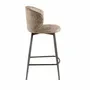 Stools - Stool upholstered in mottled brown fabric - ANGEL CERDÁ