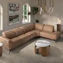 Canapés - Canapé d´angle relax modulaire droit en cuir marron - ANGEL CERDÁ