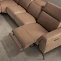 Canapés - Canapé d'angle relax modulaire gauche en cuir marron - ANGEL CERDÁ