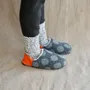 Socks - JAPAN MADE Reversible room shoes / Dot Pile × Sheep Boa - MERIPPA