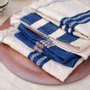 Throw blankets - THE INDIGO STRIPE Pillow covers, pièces de lin and coverlets - LIBECO HOME