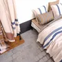 Throw blankets - THE INDIGO STRIPE Pillow covers, pièces de lin and coverlets - LIBECO HOME