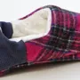 Chaussettes - JAPAN MADE Reversible room shoes / Shaggy Tartan × Micro Boa - MERIPPA